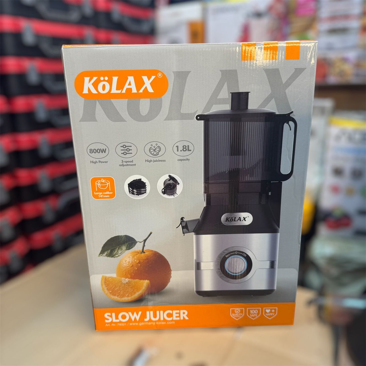 Kolax Germany Cold Press Slow Juicer – Model 79321 | 800W Powerful Whole Fruit Juicer - Buy Online Pakistan | Galaxiee.com