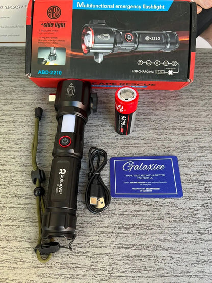 Laser LED Tactical Imported Flashlight With 1Km Range and long lasting backup - Galaxiee.com