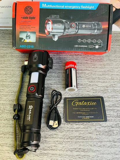 Laser LED Tactical Imported Flashlight With 1Km Range and long lasting backup - Galaxiee.com