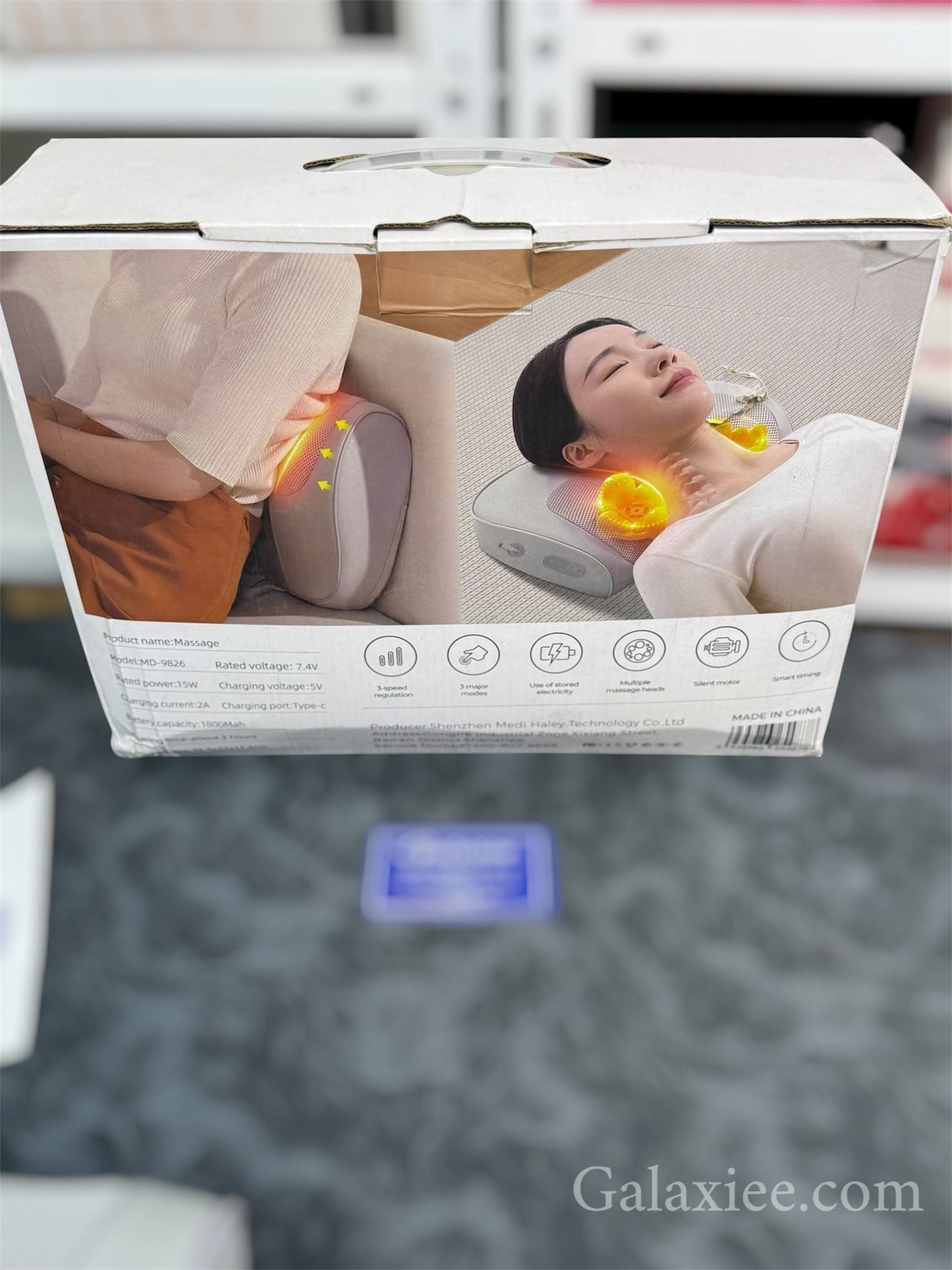 MDHL MD-9826 Rechargeable Waist & Neck Shiatsu Massager Pillow - Buy Online Pakistan | Galaxiee.com