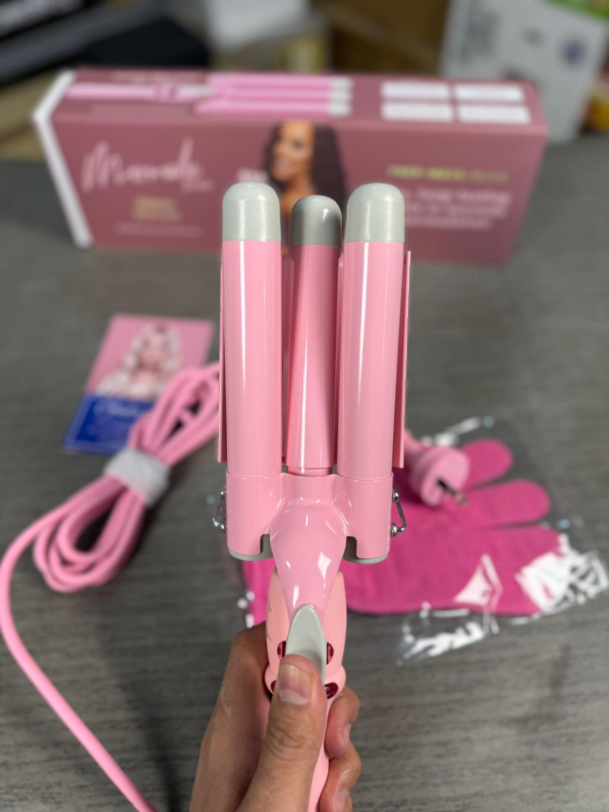 Mermade 3-Barrel Hair Waver – Fast Heating Curling Iron | Shiny Waves - Buy Online Pakistan | Galaxiee.com