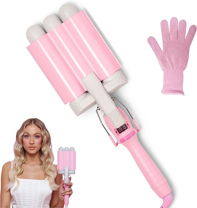 Mermade 3-Barrel Hair Waver – Fast Heating Curling Iron | Shiny Waves - Buy Online Pakistan | Galaxiee.com