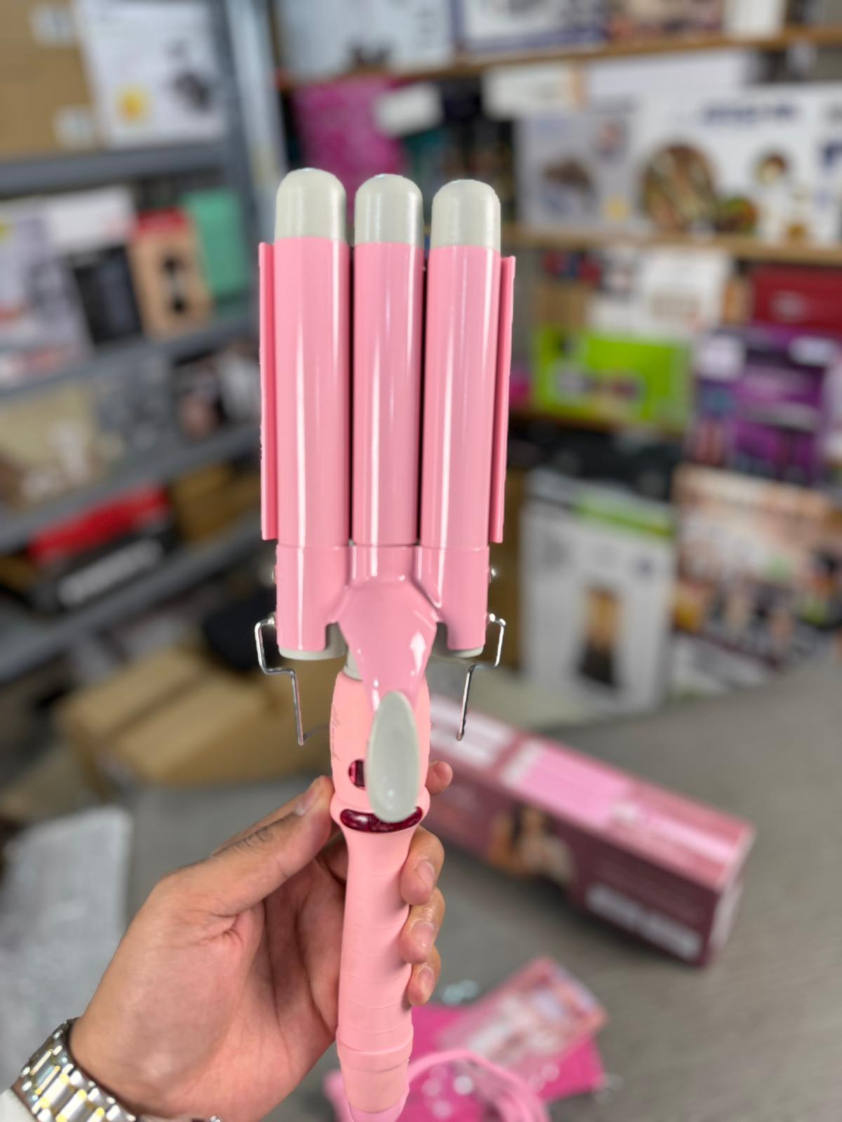 Mermade 3-Barrel Hair Waver – Fast Heating Curling Iron | Shiny Waves - Buy Online Pakistan | Galaxiee.com