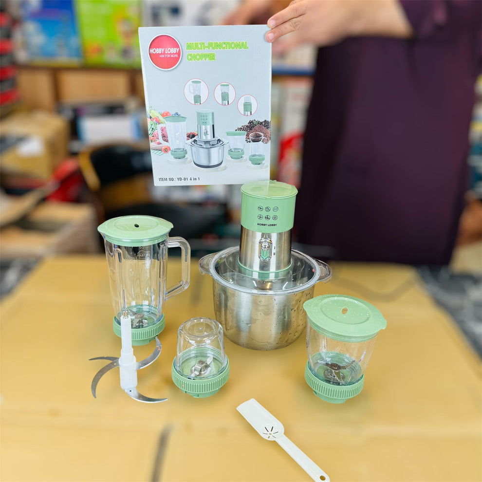 Multifunction 4-in-1 Food Processor Set – Meat Chopper, Vegetable Cutter, Juicer Blender - Buy Online Pakistan | Galaxiee.com