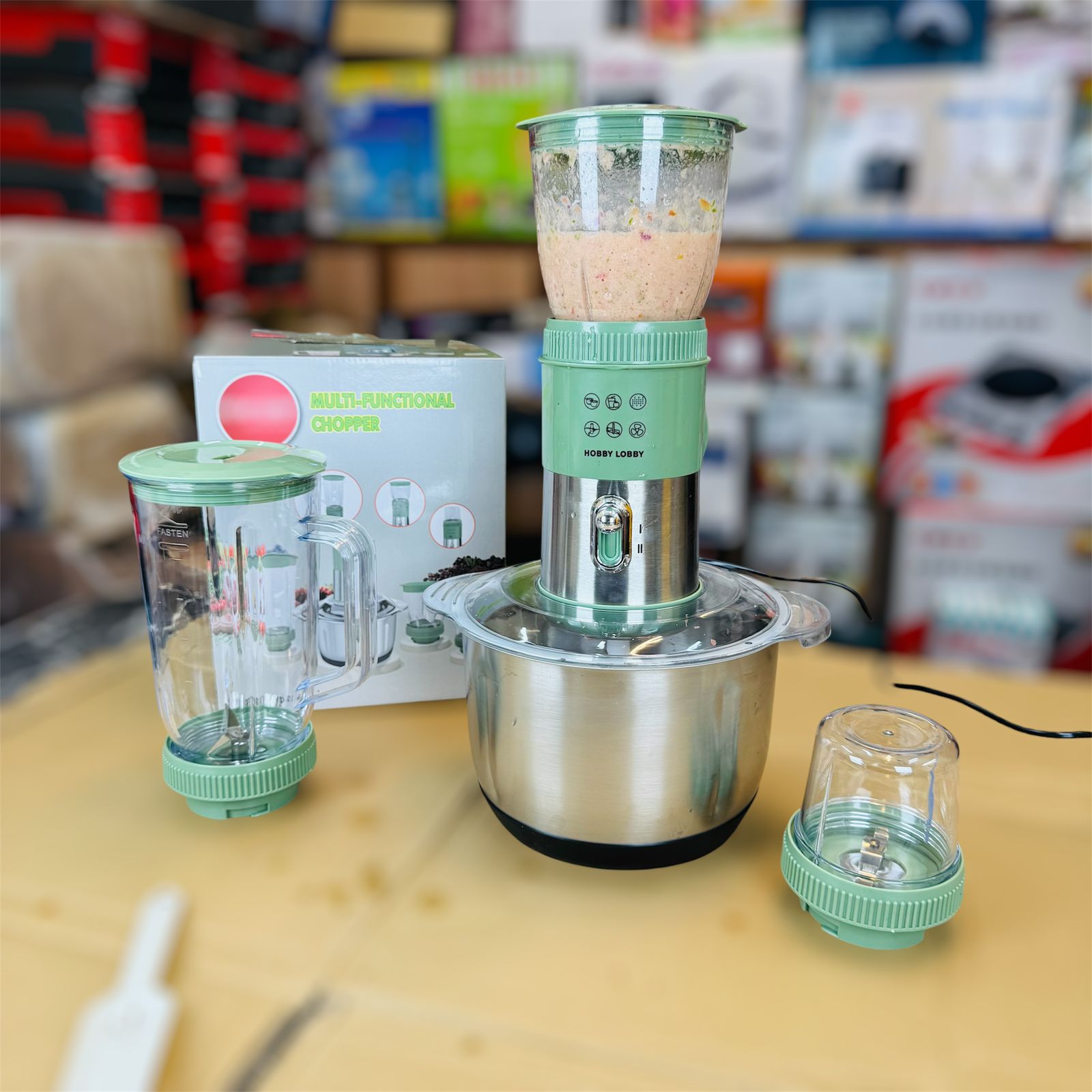 Multifunction 4-in-1 Food Processor Set – Meat Chopper, Vegetable Cutter, Juicer Blender - Buy Online Pakistan | Galaxiee.com
