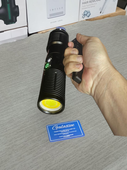 Multifunctional LED Searchlight – Spotlight, COB Light, Power Bank & Type-C Charging - Buy Online Pakistan | Galaxiee.com