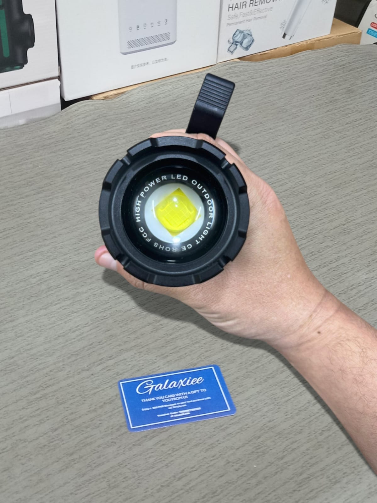 Multifunctional LED Searchlight – Spotlight, COB Light, Power Bank & Type-C Charging - Buy Online Pakistan | Galaxiee.com