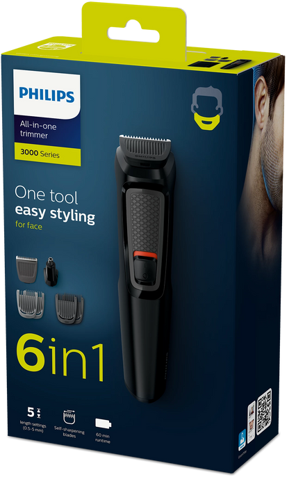 Philips Multi Grooming Kit 3000 Series MG3710 – 6-in-1 All-in-One Face Trimmer - Buy Online Pakistan | Galaxiee.com