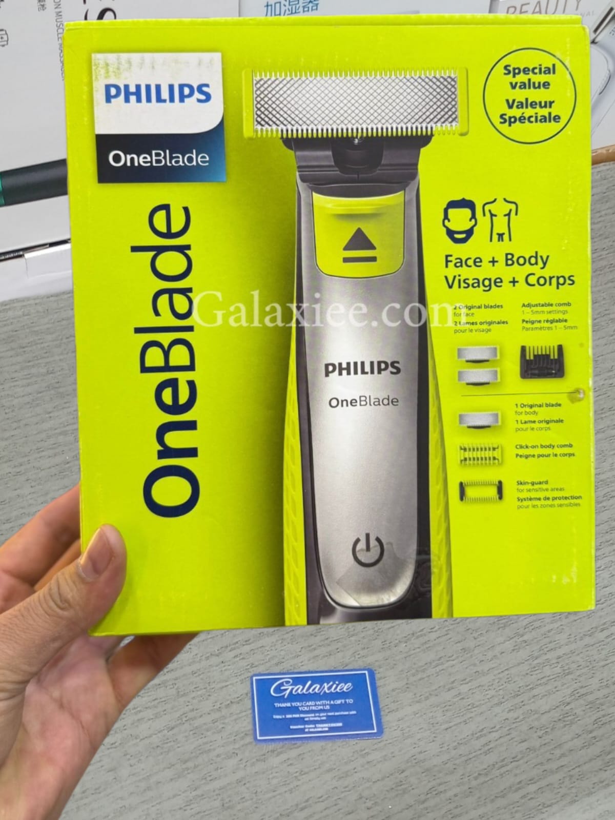 Philips OneBlade Face + Body Shaver QP2834/60 – Trims, Edges & Shaves Any Length - Buy Online Pakistan | Galaxiee.com