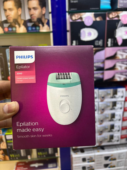 Philips Satinelle Essential Corded Compact Epilator (BRE224/00) - Galaxiee.com