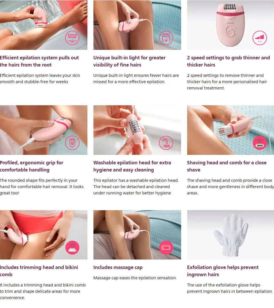 Philips Epilator 4000 – Special Edition Hair Removal Set