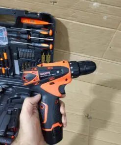 Power Tools Combo Kit Tool Set with 84pcs Accessories Toolbox and 12V Cordless Drill Set for Home Cordless Repair Tool Kit - #galaxiee.com#
