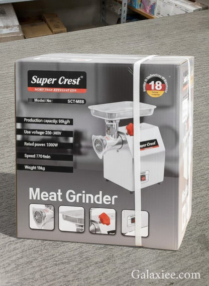Super Crest Electric Meat Grinder 1200W – Heavy Duty Commercial Meat Mincer (SCT-M8B)