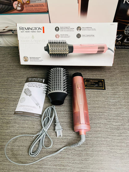 Remington 2 in 1 Nourish Keratin & Argan Oil Volumising Blow Dry Brush - Galaxiee.com