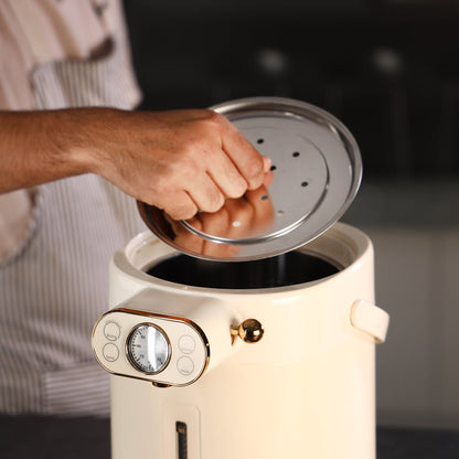 Geepas 5-Liter Electric Thermo Pot – GEV27026 | 304 Stainless Steel Hot Water Boiler with 8 Temperature Settings