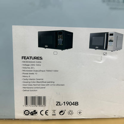 Uakeen 20L Digital Microwave Oven ZL-1904B – Compact Countertop Microwave with Digital Control