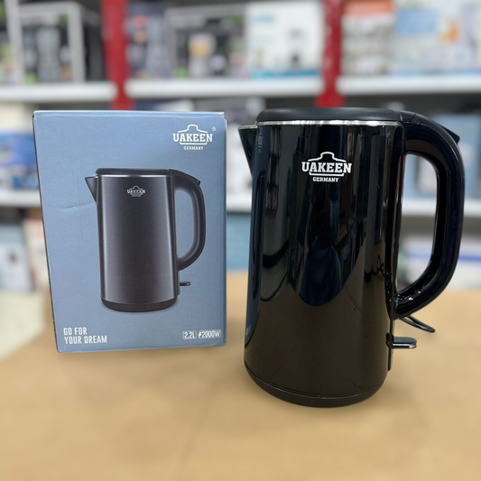 Uakeen Cool Touch Electric Kettle ZL-001 – 2.2L Stainless Steel Fast Boil Kettle 2000W
