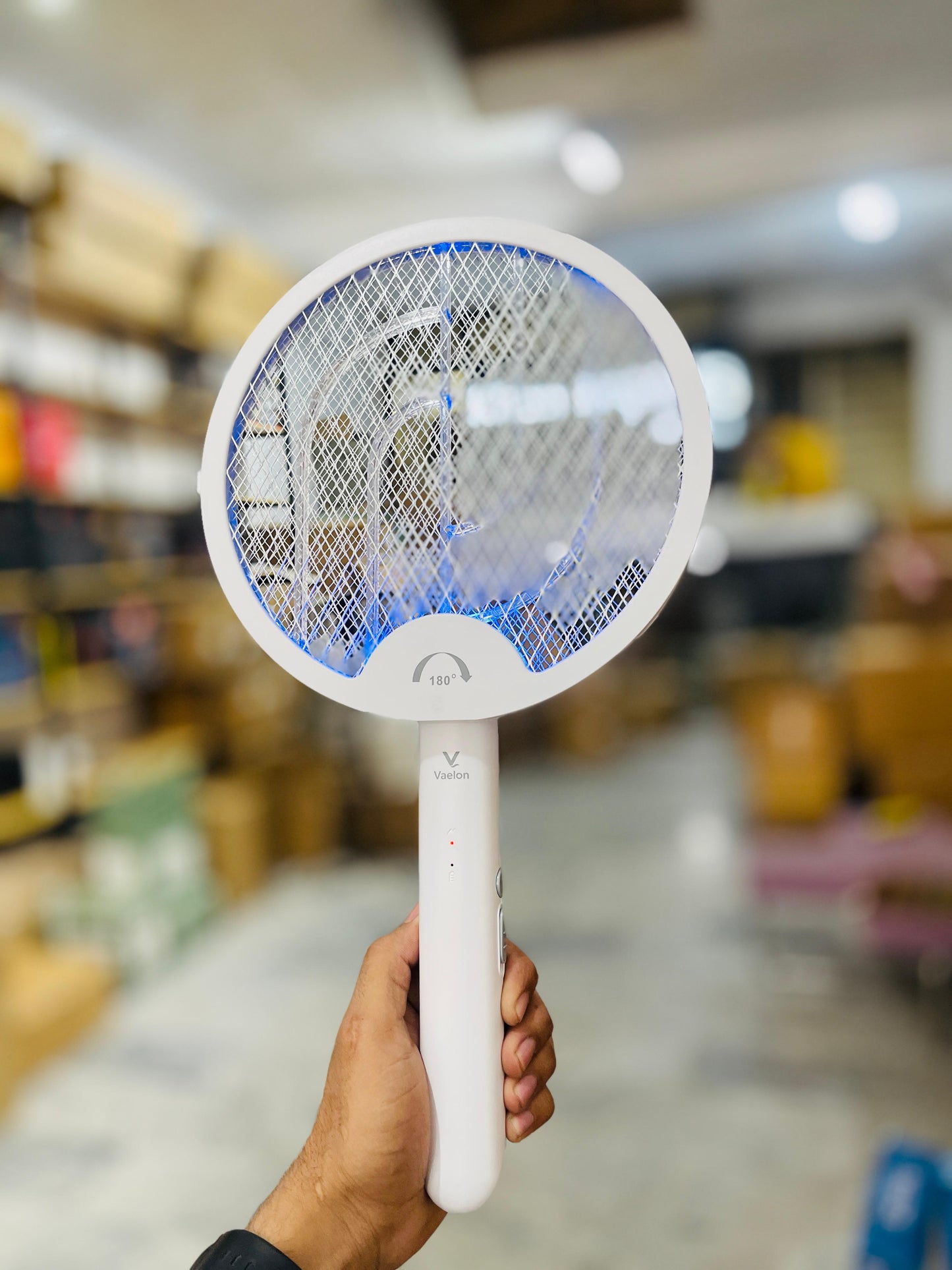 Vaelon Electric Mosquito Swatter V-980 – Rechargeable USB Mosquito Killer Racket with LED Light