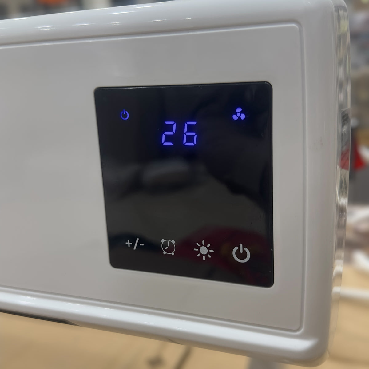 Geepas EcoWarm Wall-Mounted PTC Heater – 28585 | 1800W Ceramic Heater with Remote & LED Display