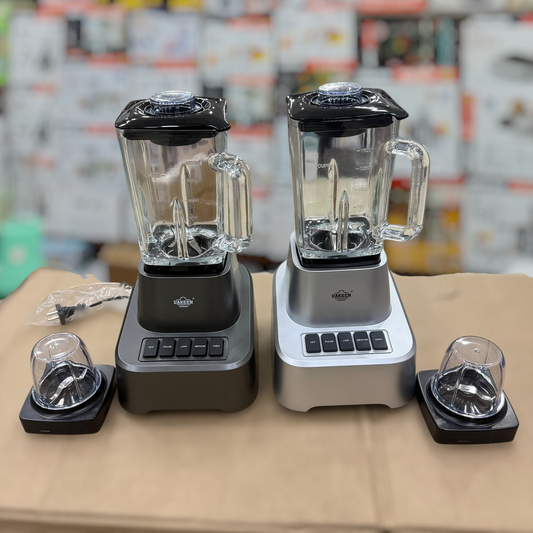 Uakeen Ice Crushing Blender & Grinder ZL-1312 – 1200W Powerful Blender with 1.6L Glass Jar