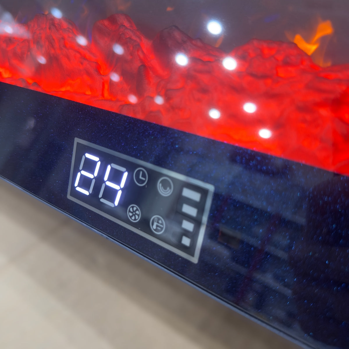 Geepas PTC Ceramic Wall Heater 28524 – 3300W Smart Electric Heater with Remote, Timer & LED Display