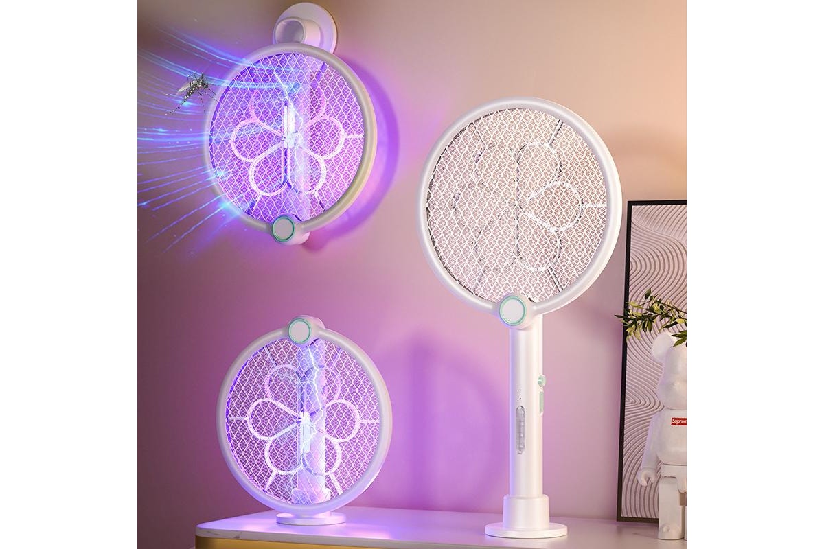 Vaelon V-989 Electric Mosquito Swatter Racket – Rechargeable Bug Zapper with LED Light | USB Type-C Mosquito Killer