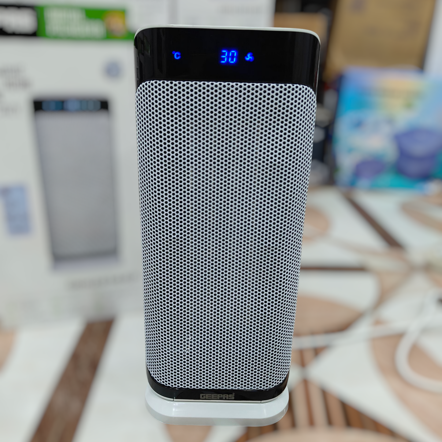 Geepas PTC Ceramic Digital Blower Heater GRH28568P – Fast Heating with Remote Control