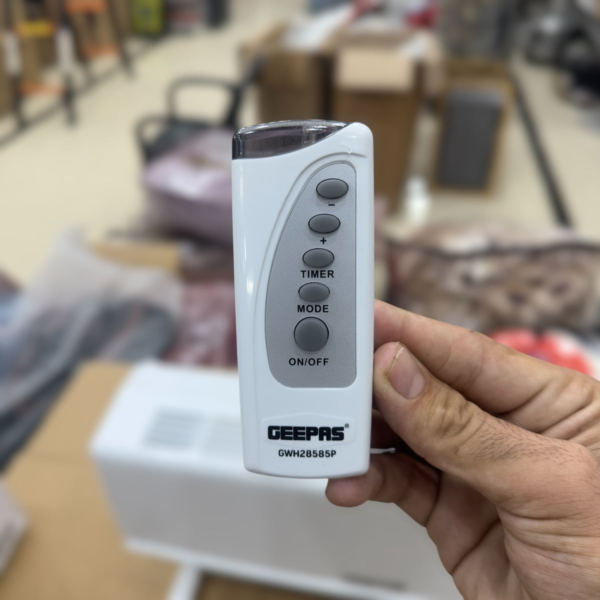 Geepas EcoWarm Wall-Mounted PTC Heater – 28585 | 1800W Ceramic Heater with Remote & LED Display