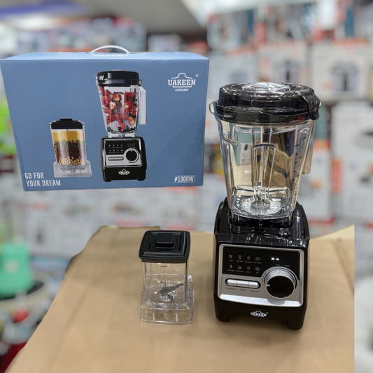 Uakeen Professional Digital 2-in-1 Blender ZL-2402 – 1800W High-Speed Blender with 2.5L Jug