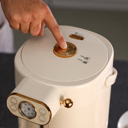 Geepas 5-Liter Electric Thermo Pot – GEV27026 | 304 Stainless Steel Hot Water Boiler with 8 Temperature Settings