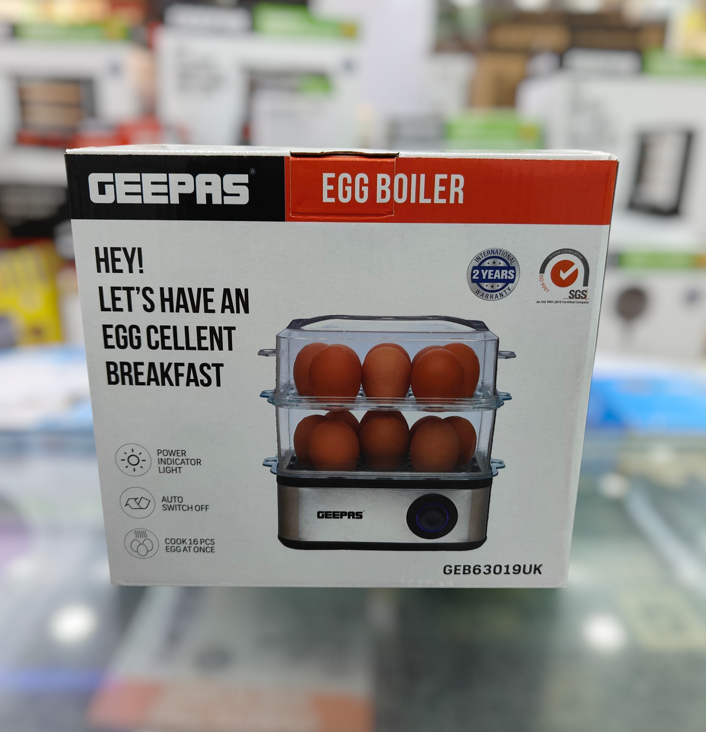 Geepas 16-Piece Egg Boiler GEB-63019 – Fast, Easy & Safe Egg Cooking