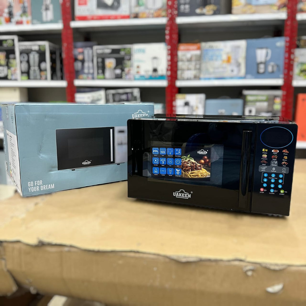 Uakeen 20L Digital Microwave Oven ZL-1904B – Compact Countertop Microwave with Digital Control