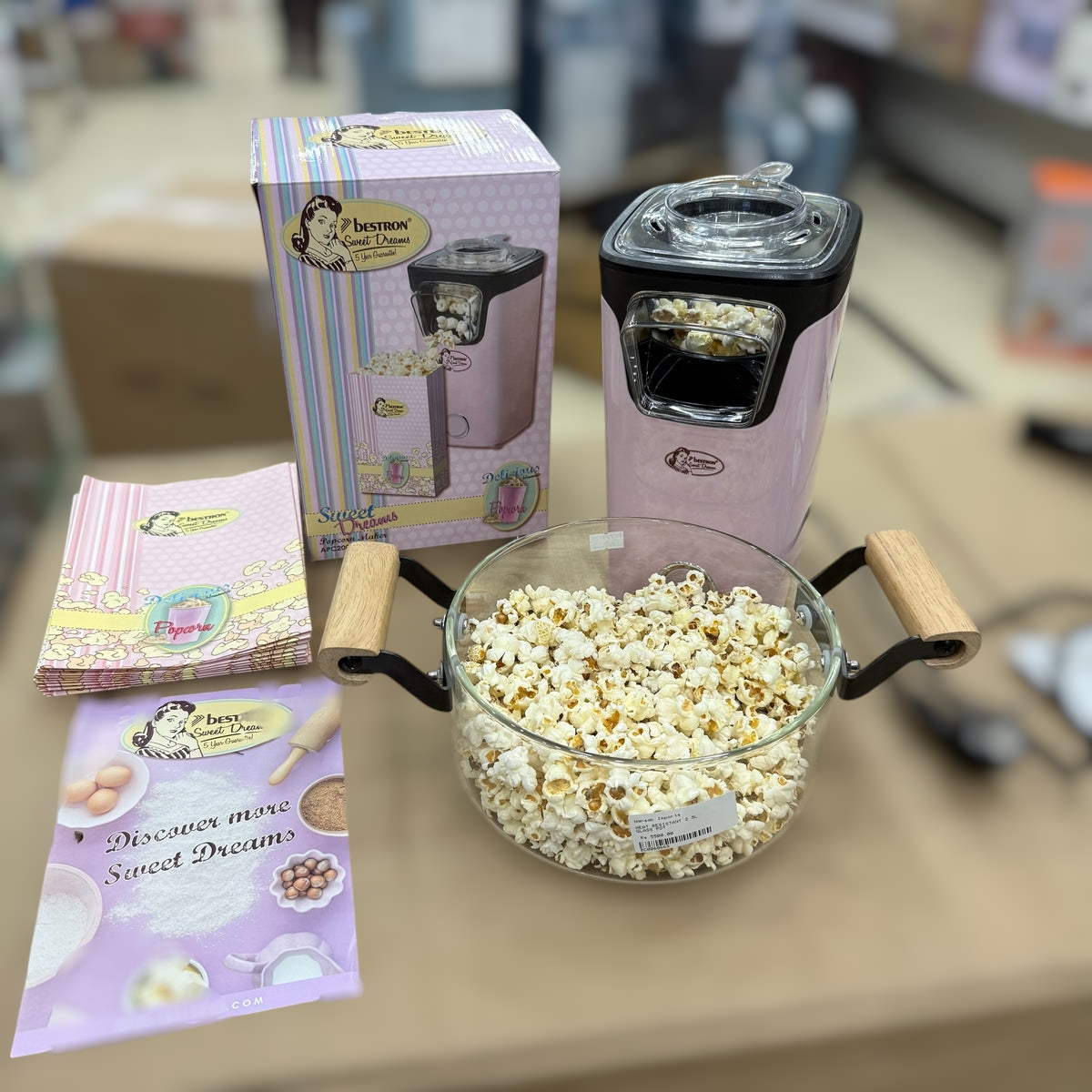 Bestron Netherlands Popcorn Maker – Hot Air Popcorn Machine