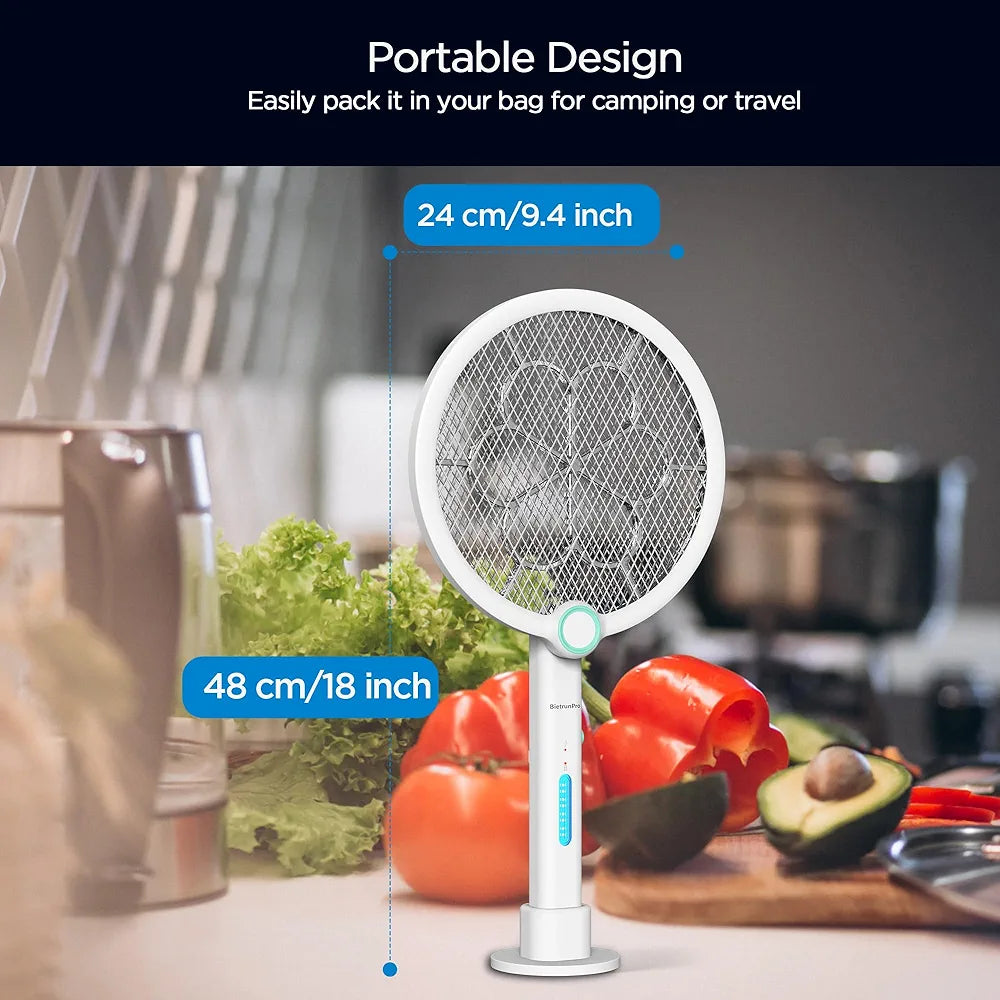 Vaelon V-989 Electric Mosquito Swatter Racket – Rechargeable Bug Zapper with LED Light | USB Type-C Mosquito Killer