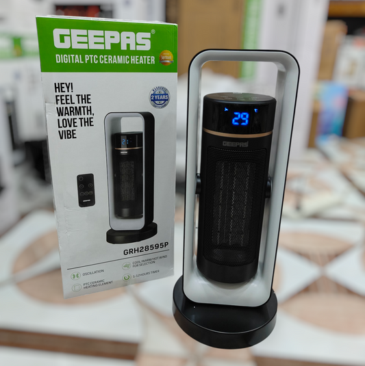 Geepas PTC Digital Ceramic Blower Heater GRH-28595P | Powerful Home Room Heater
