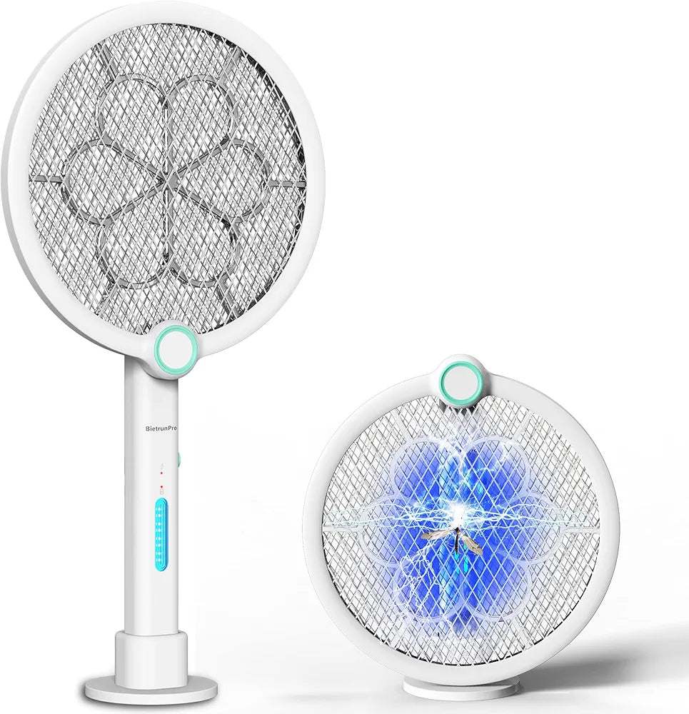 Vaelon V-989 Electric Mosquito Swatter Racket – Rechargeable Bug Zapper with LED Light | USB Type-C Mosquito Killer
