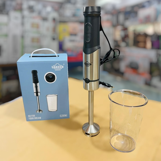 Uakeen ZL-512 Digital Hand Blender 1200W – 800ml with Turbo & 4-Blade System