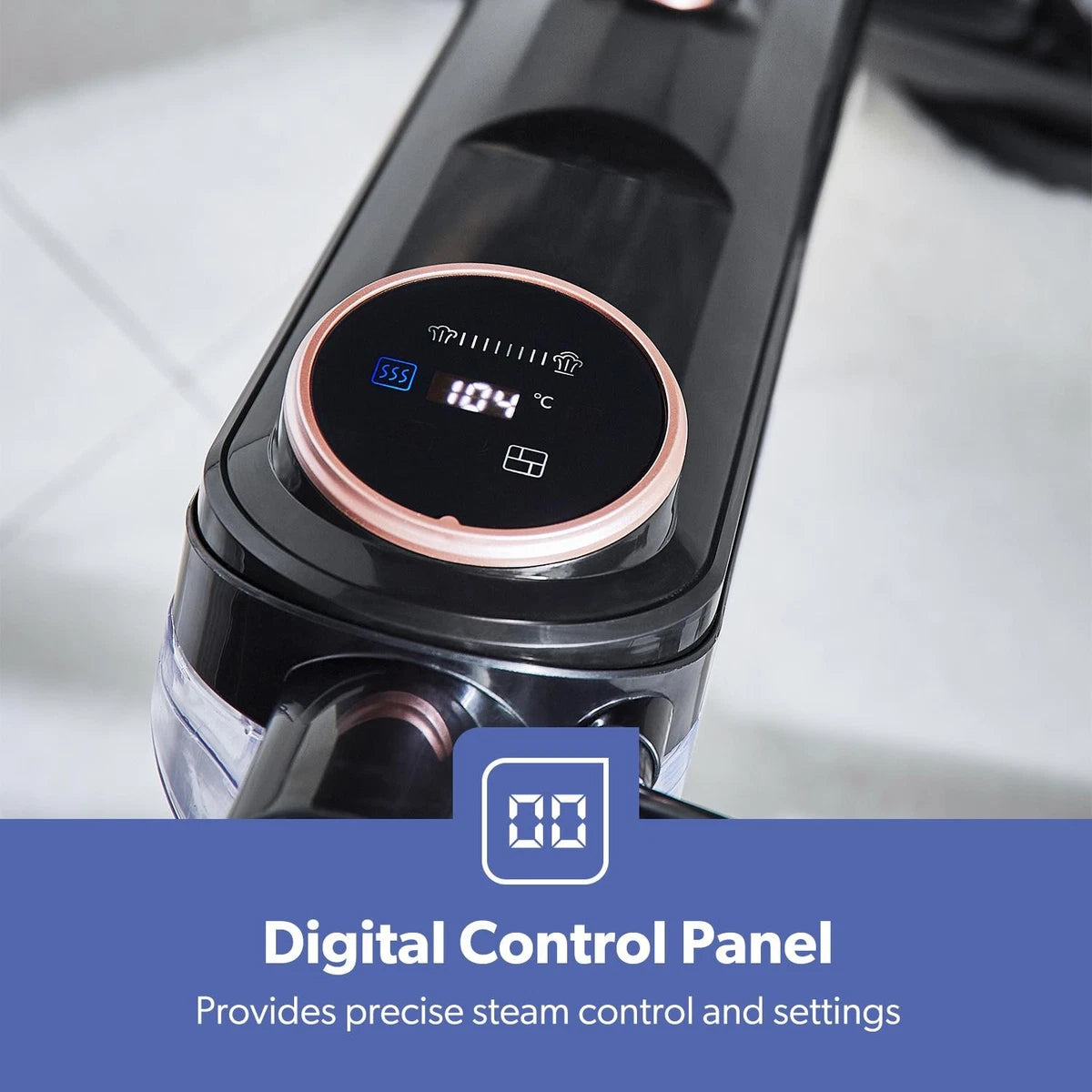 GEEPAS Digital Steam Mop Upright Floor Cleaner – 2-Mode Steam Cleaner for Tiles, Marble, Laminate & Wood Floors