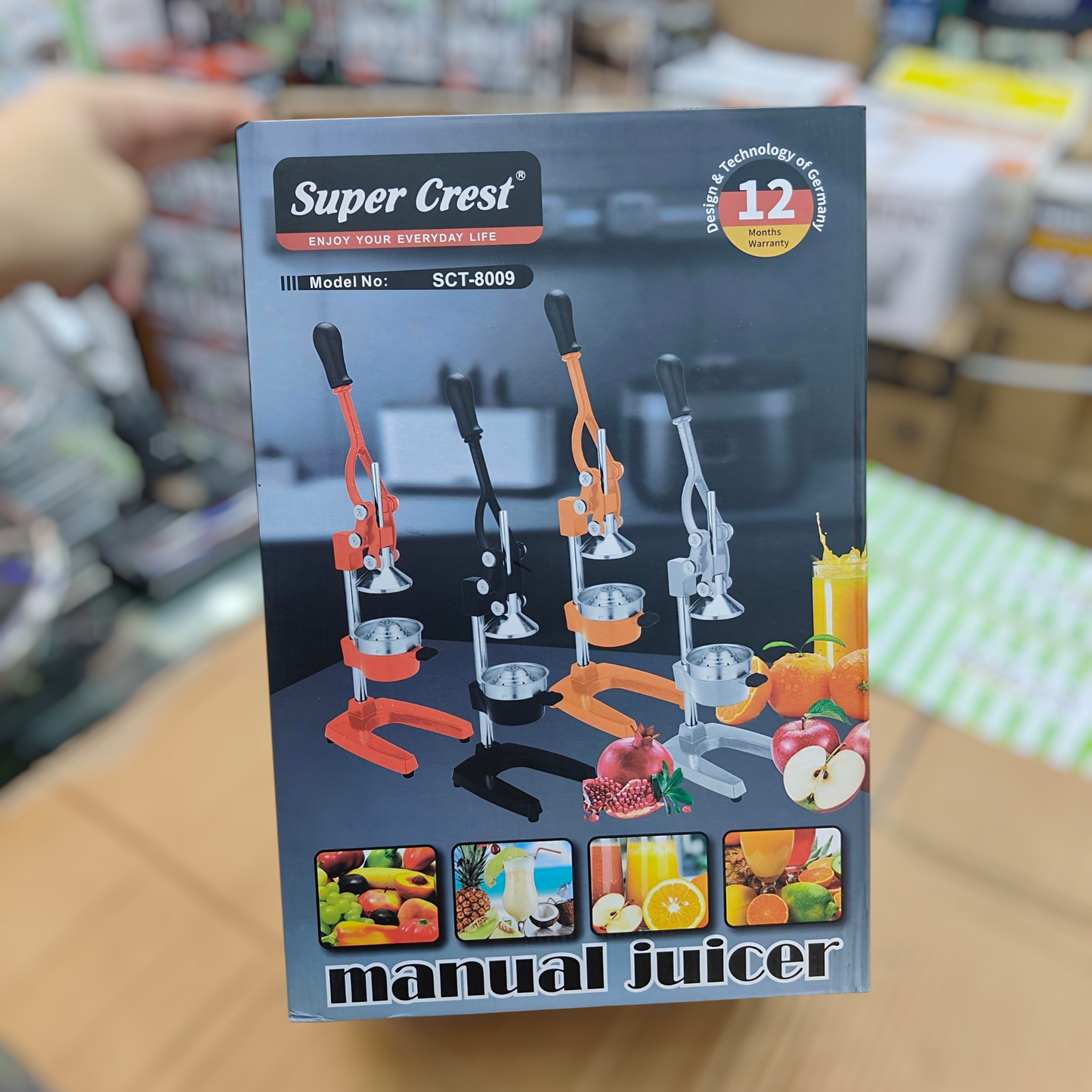Super Crest Manual Citrus Juicer – Model No. SCT-8009