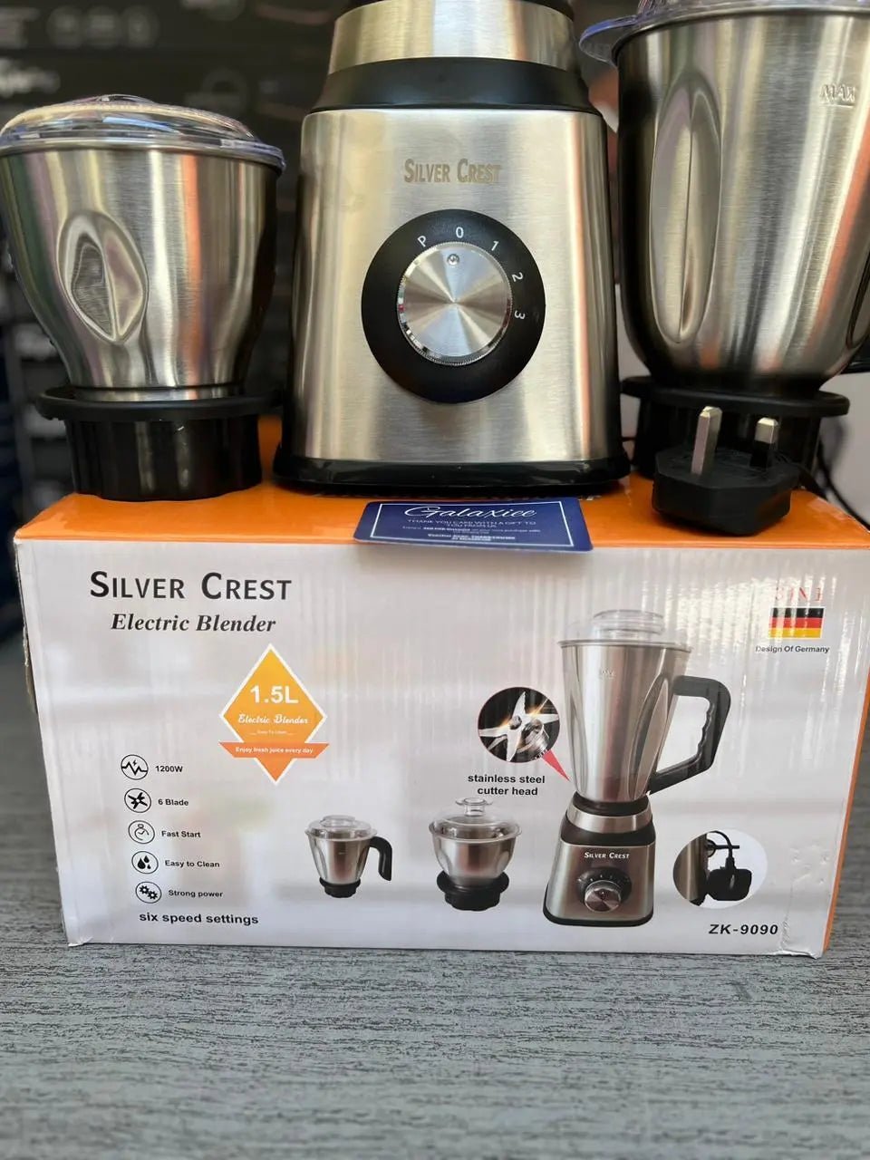 Silver Crest 3 in 1 Steel Electric Blender Grinder - Galaxiee.com