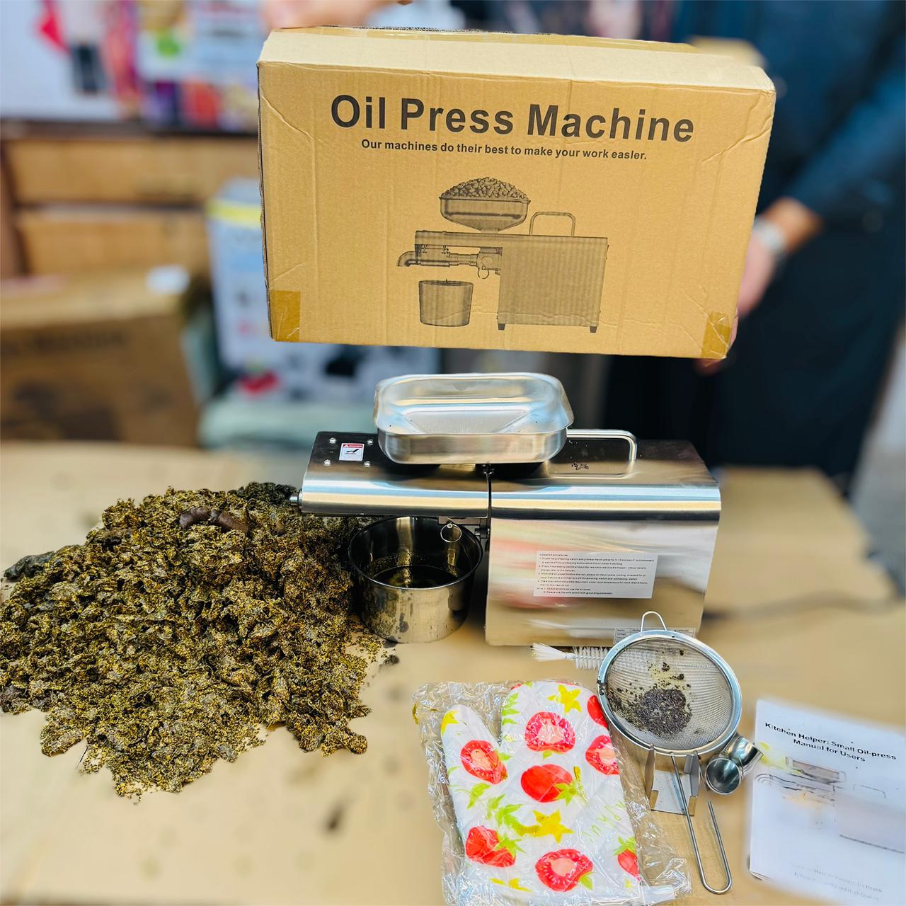 Stainless Steel Oil Press Machine – Pure & Fresh Oil at Home! - Buy Online Pakistan | Galaxiee.com