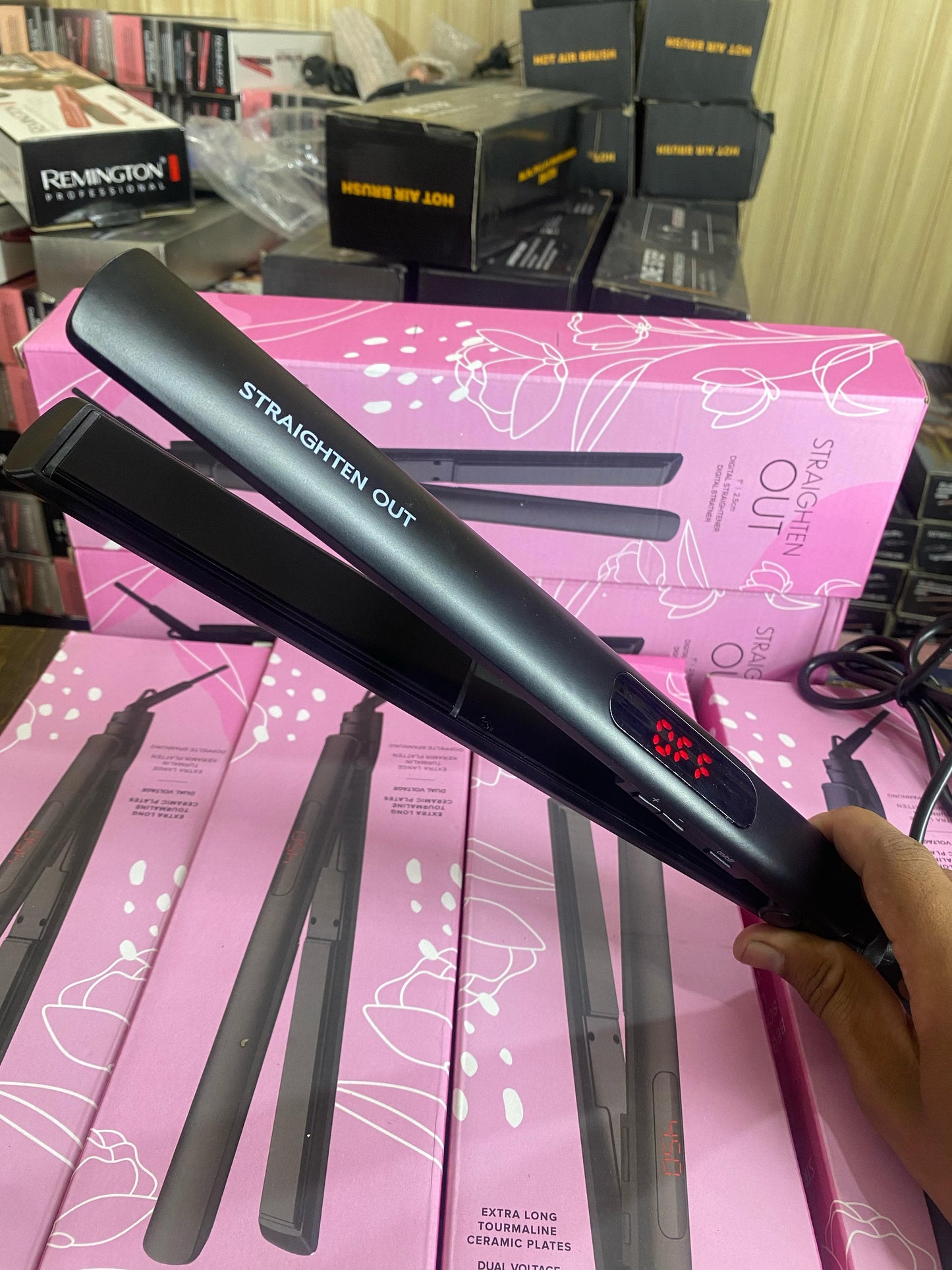 Straighten Out 1 Digital Hair Straightener 2.5cm – Professional Ceramic Flat Iron with L - Buy Online Pakistan | Galaxiee.com
