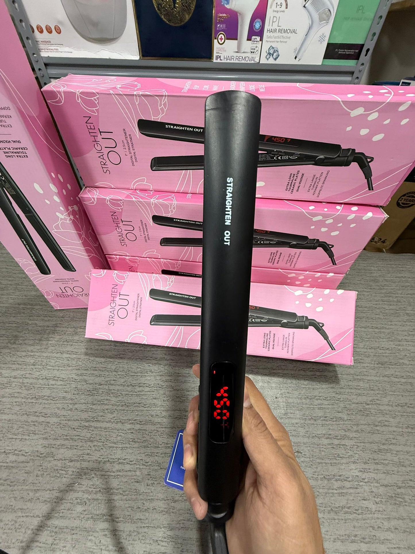 Straighten Out 1 Digital Hair Straightener 2.5cm – Professional Ceramic Flat Iron with L - Buy Online Pakistan | Galaxiee.com