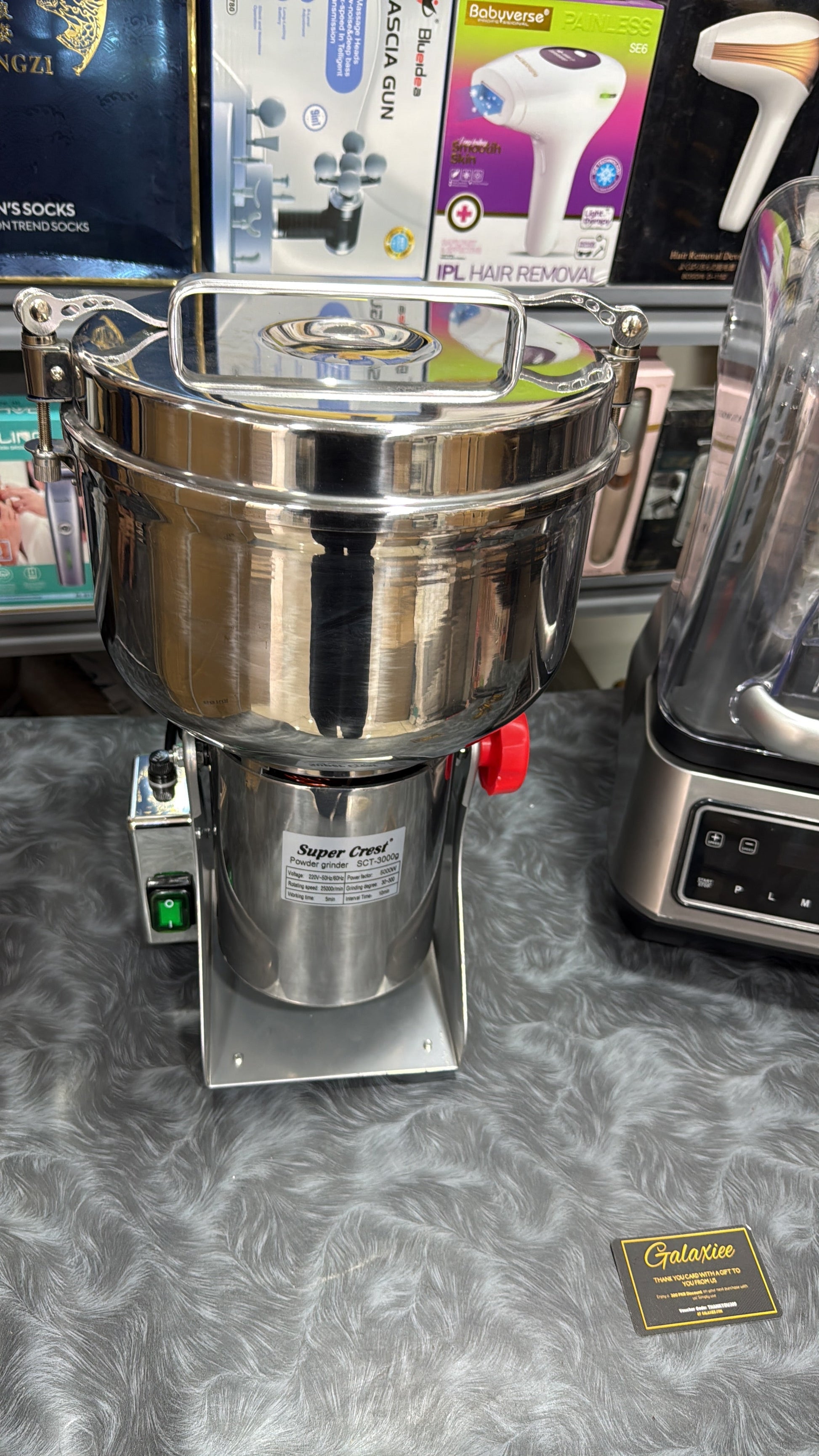 super crest 3000 Gram  Grinder Heavy Duty Stainless Steel High-Speed Spice Grinder - Buy Online Pakistan | Galaxiee.com
