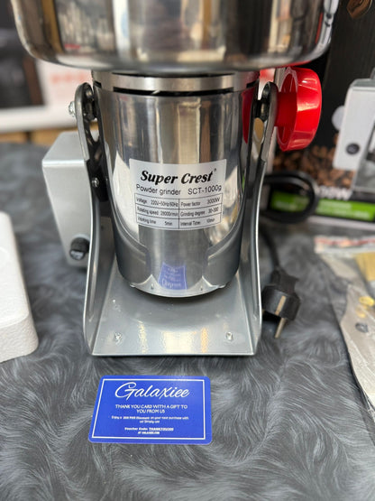 Super Crest Stainless Steel Powder Grinder – 250g / 400g / 500g / 1000g - Buy Online Pakistan | Galaxiee.com