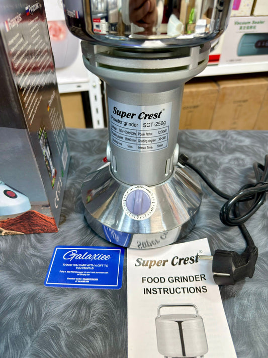Super Crest Stainless Steel Powder Grinder – 250g / 400g / 500g / 1000g - Buy Online Pakistan | Galaxiee.com