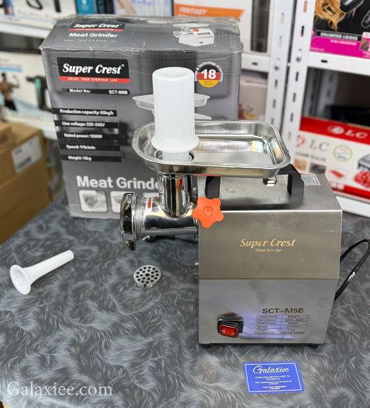 Super Crest SCT-M8B 1200W heavy duty meat grinder - Pakistan | Galaxiee