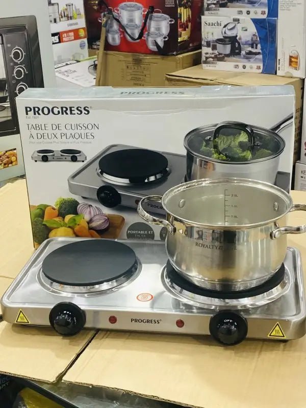 UK lot PROGRESS double stainless steel hot plate cooker - Galaxiee.com