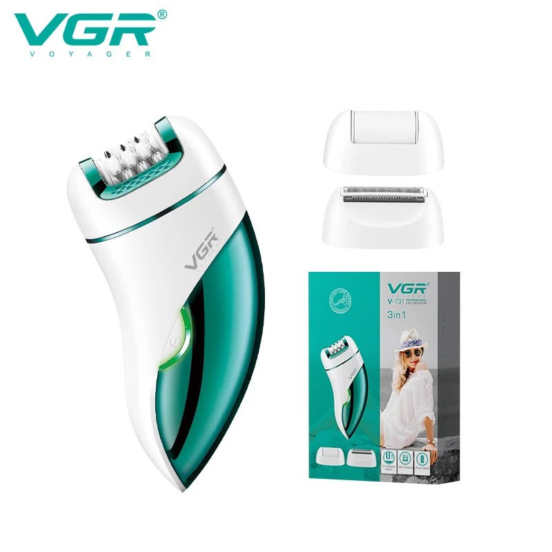 VGR V - 731 3in1 Hair Removal Machine Lady Shaver - Galaxiee.comHair Removal