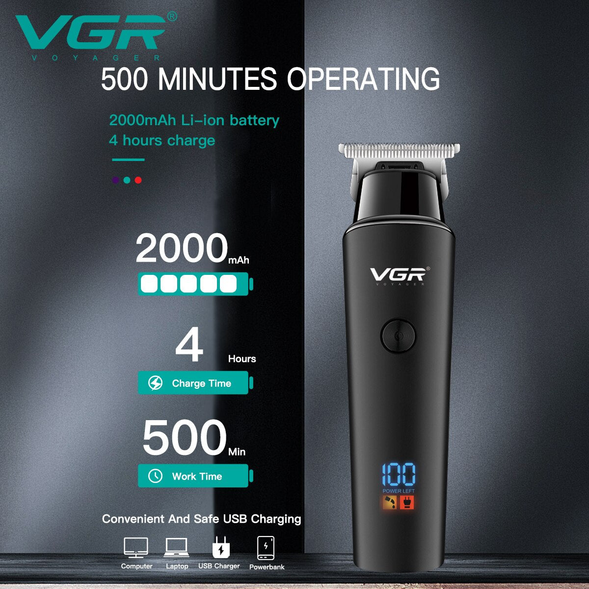 VGR V-937 Rechargeable Professional Full Zero Cutting Hair Trimmer - Buy Online Pakistan | Galaxiee.com